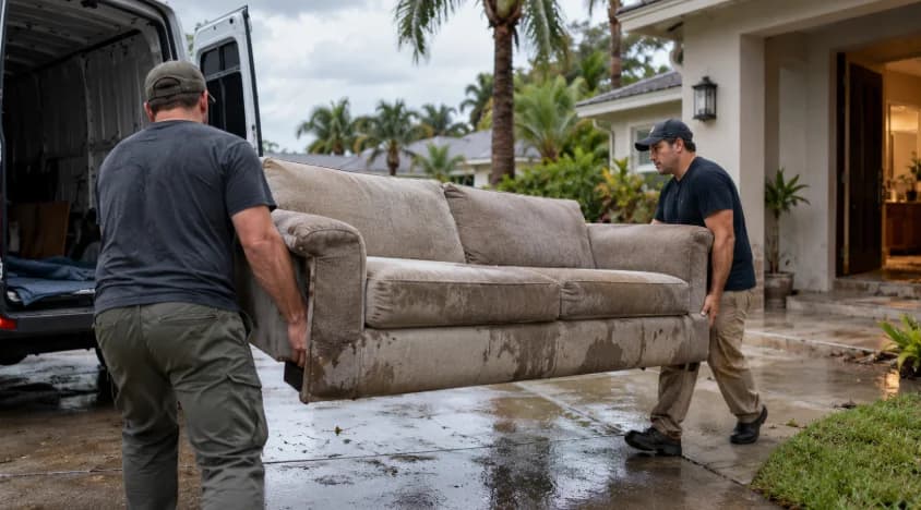What Should You Do With a Water-Damaged Couch After a Tampa Storm?